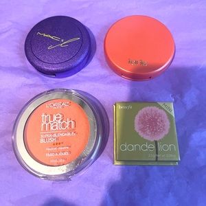 Blush bundle of Mac, Benefit Cosmetics, Tarte and Loreal